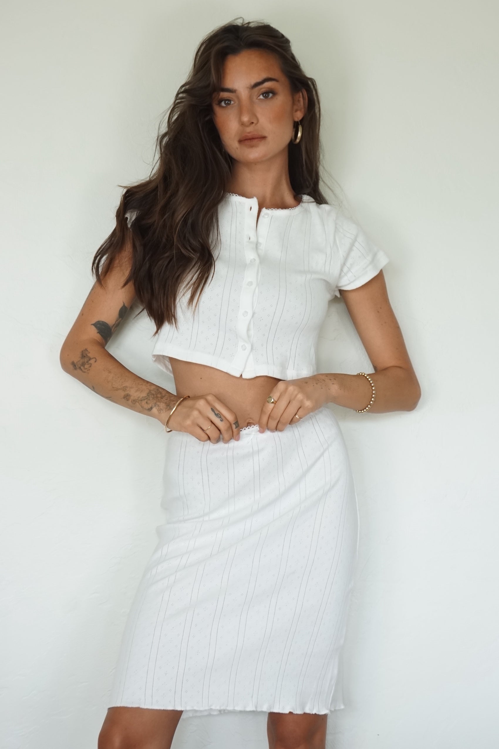 【BAON】Purau cutting incision midi skirt Bias-Cut Lace-Trim Midi Skirt | Nuuly