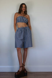 Leia Top - pinstripe