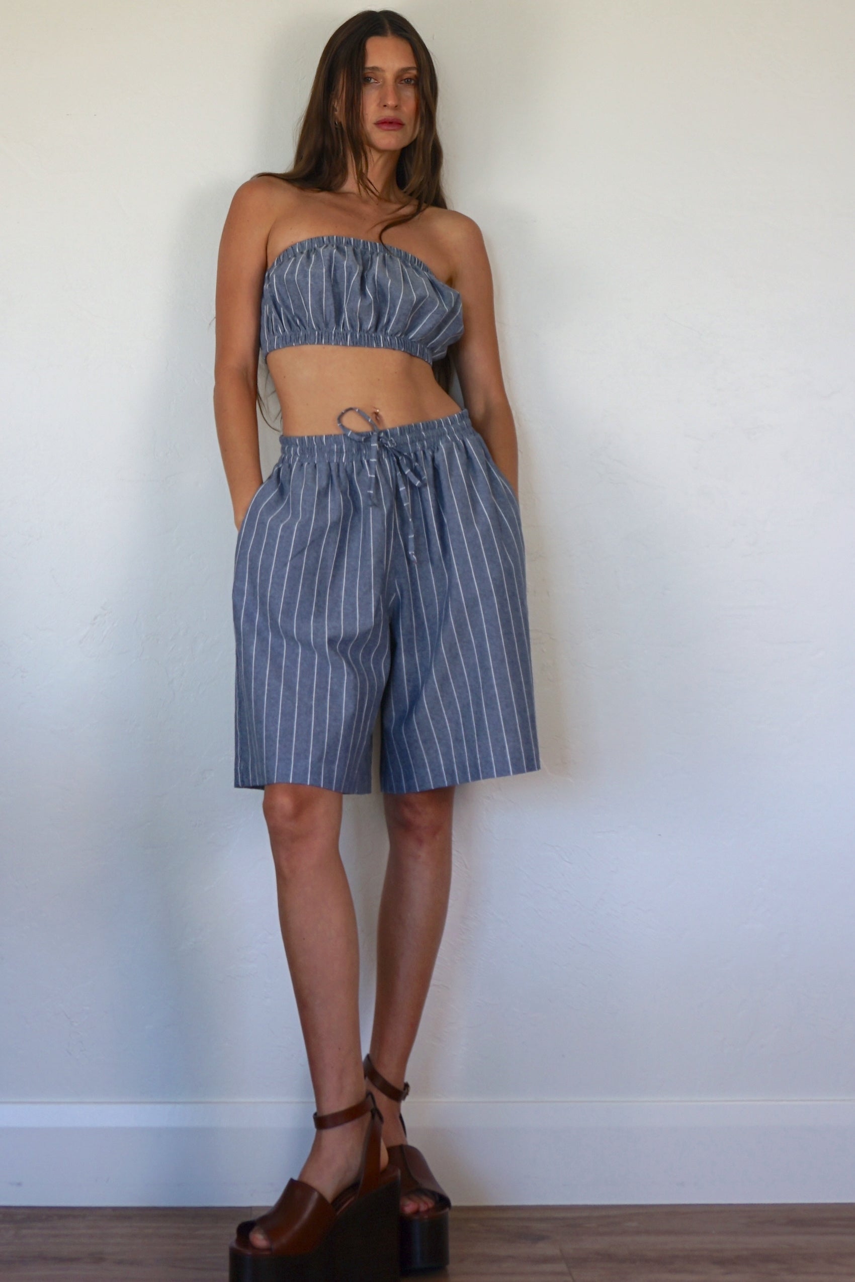 Bermuda Short - Pinstripe