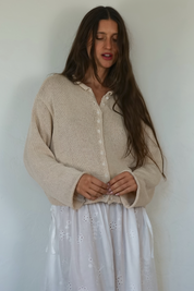 Knit Cardigan - natural
