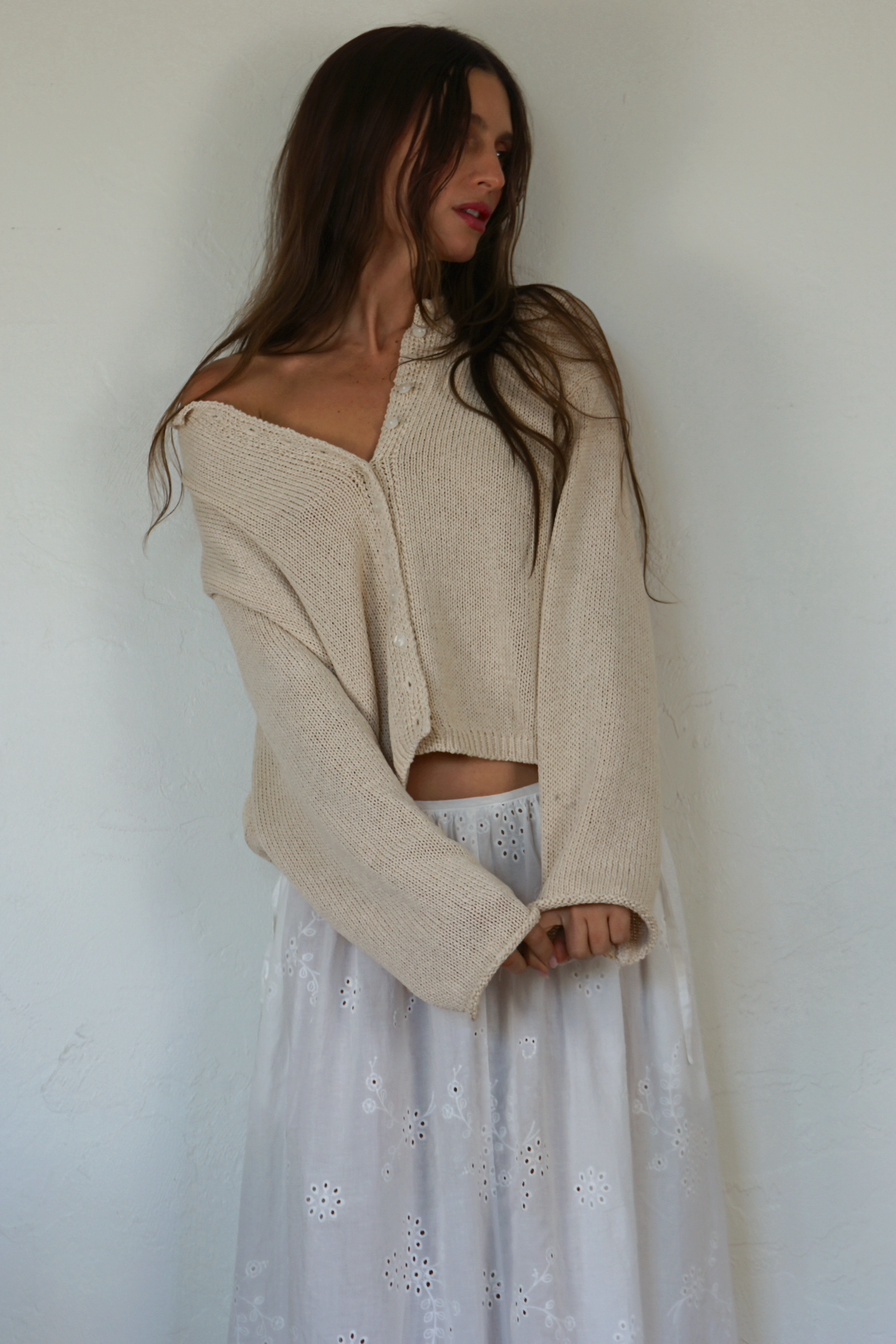 Knit Cardigan - natural