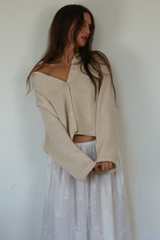Knit Cardigan - natural