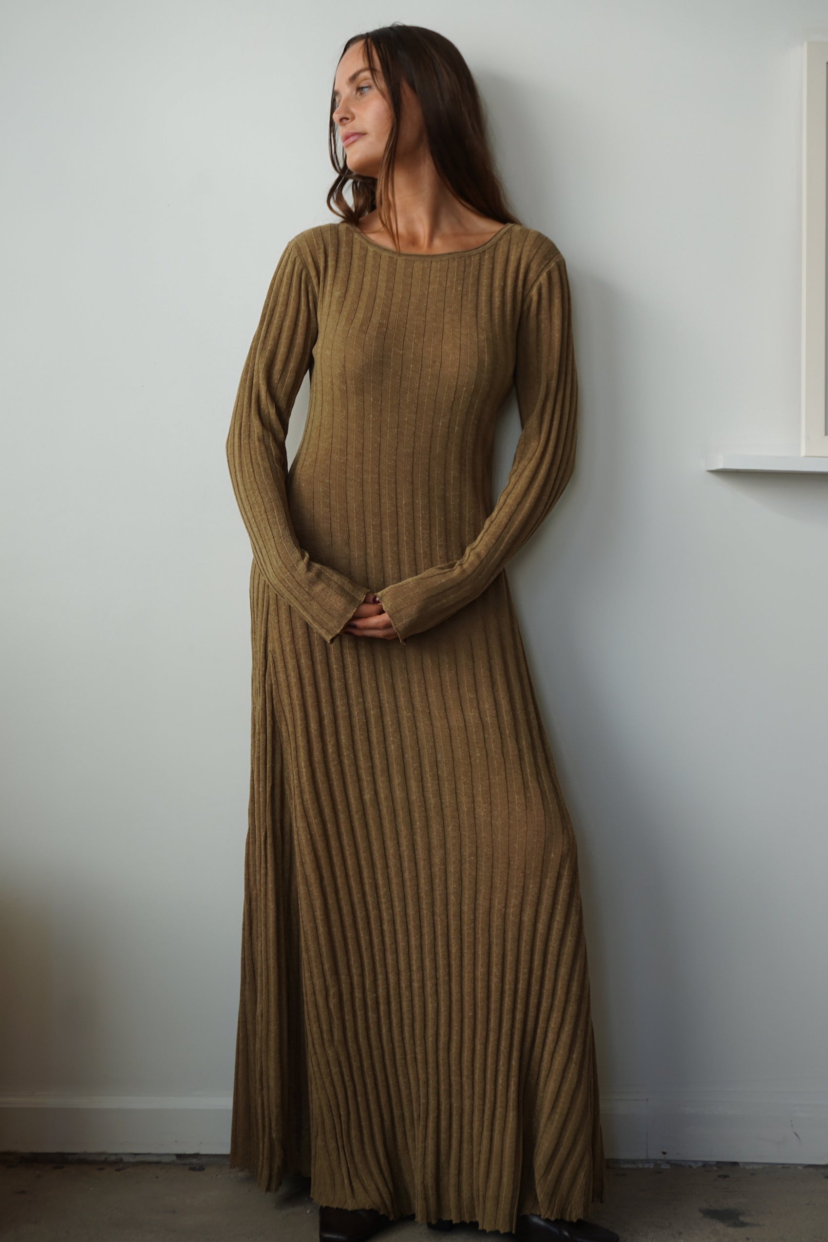 Knit maxi - moss
