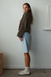 Knit Cardigan - dark olive - pre order