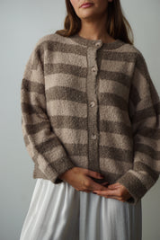 Boucle stripe Cardigan
