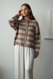 Boucle stripe Cardigan