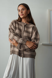 Boucle stripe Cardigan