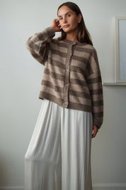 Boucle stripe Cardigan