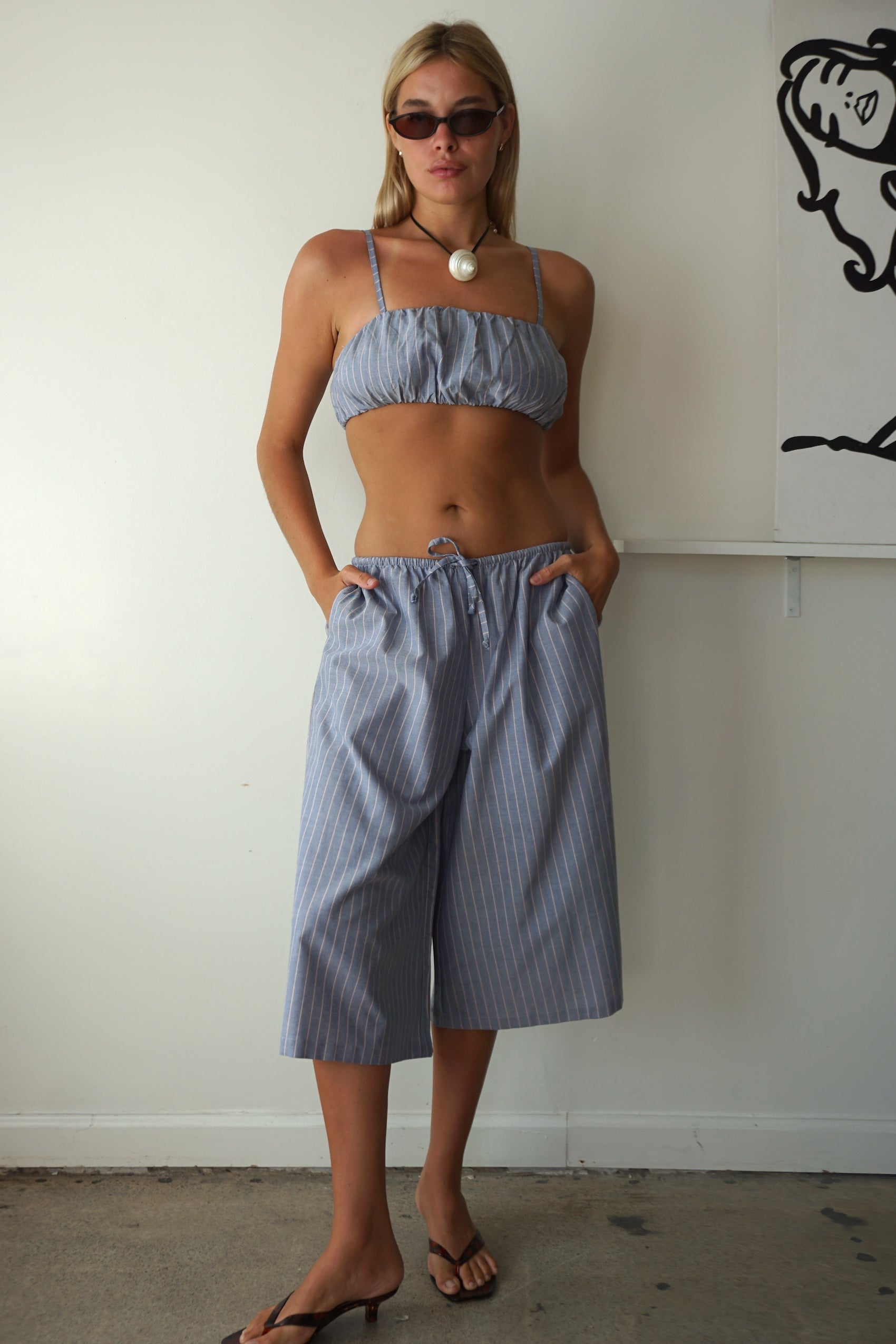 Venice Capri - oxford stripe
