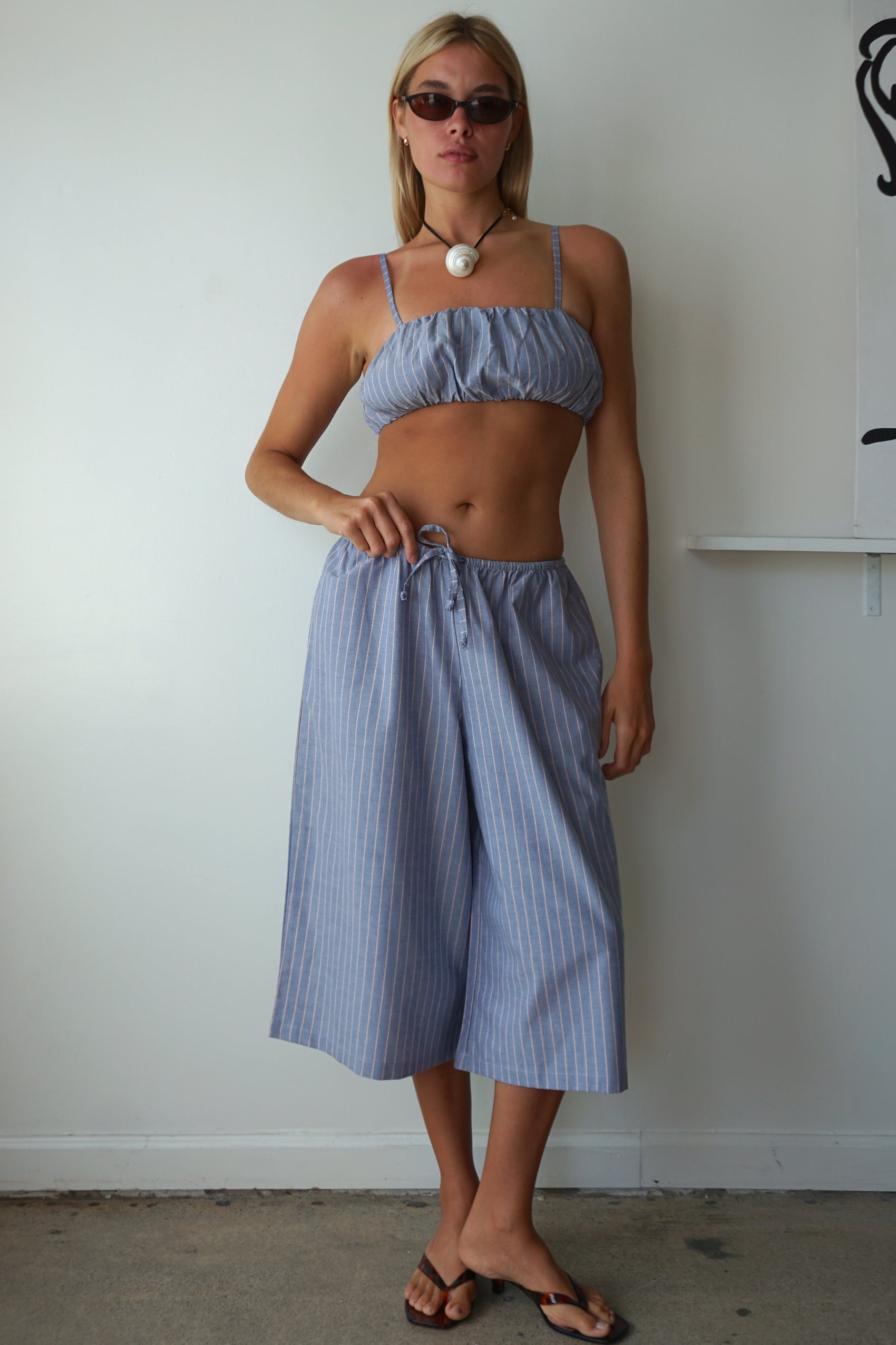 Venice Capri - oxford stripe