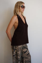 Halter top - umber knit / pre order