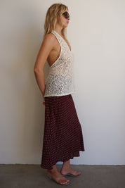 1997 skirt - merlot floral / pre order