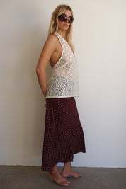 1997 skirt - merlot floral / pre order