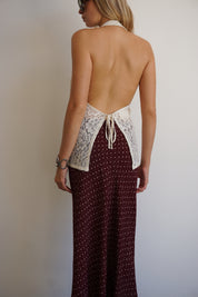 1997 skirt - merlot floral / pre order