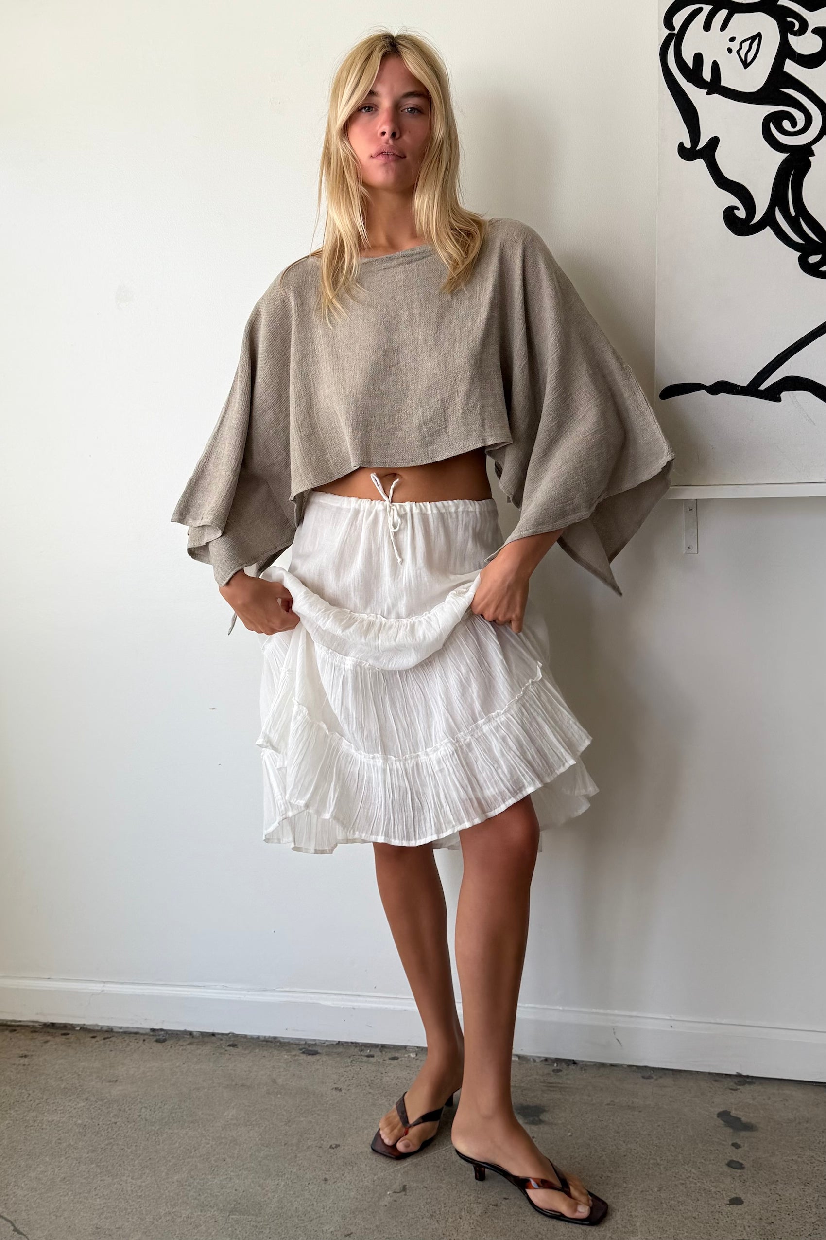 Asana top - taupe